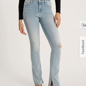 Express Light Wash Straight Leg Jeans